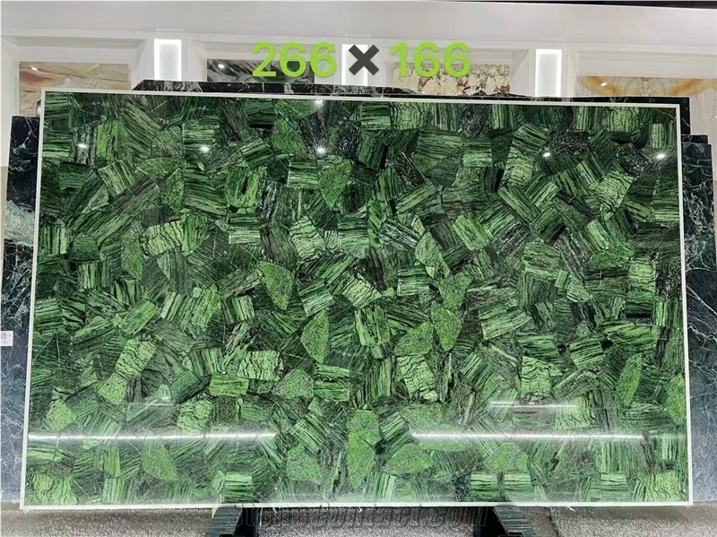 Green Agate Semiprecious Stone Slab