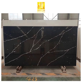 Artificial Stone Black Calacatta Quartz Engineered Stone