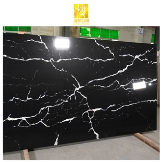 Artificial Stone Black Calacatta Quartz Engineered Stone