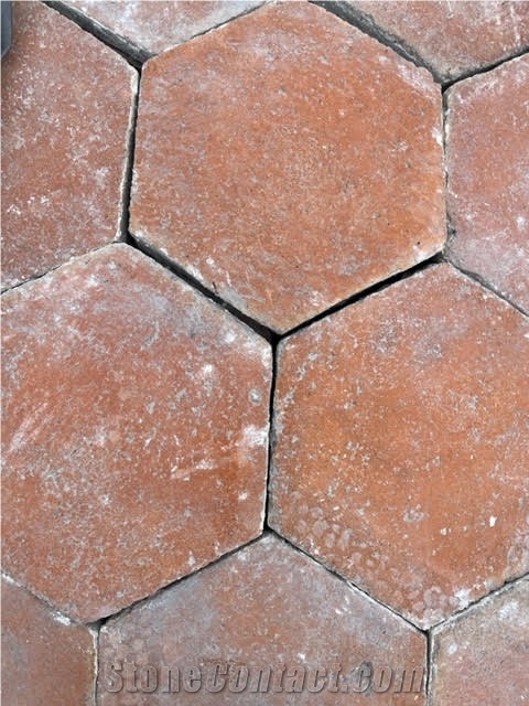 Antique Handmade Reclaimed Terracotta Floor Tiles
