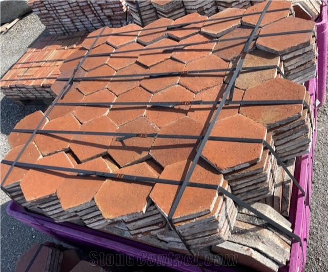 Antique Handmade Reclaimed Terracotta Floor Tiles