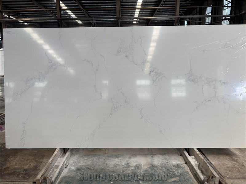 Quartz Slab Artificial Stone Slabs Grey Pattern 8034