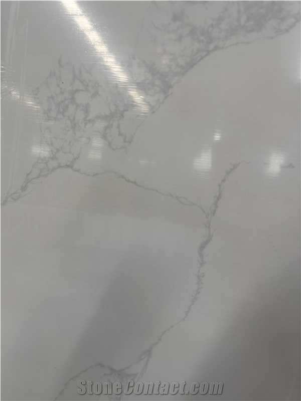 Quartz Slab Artificial Stone Slabs Grey Pattern 8034