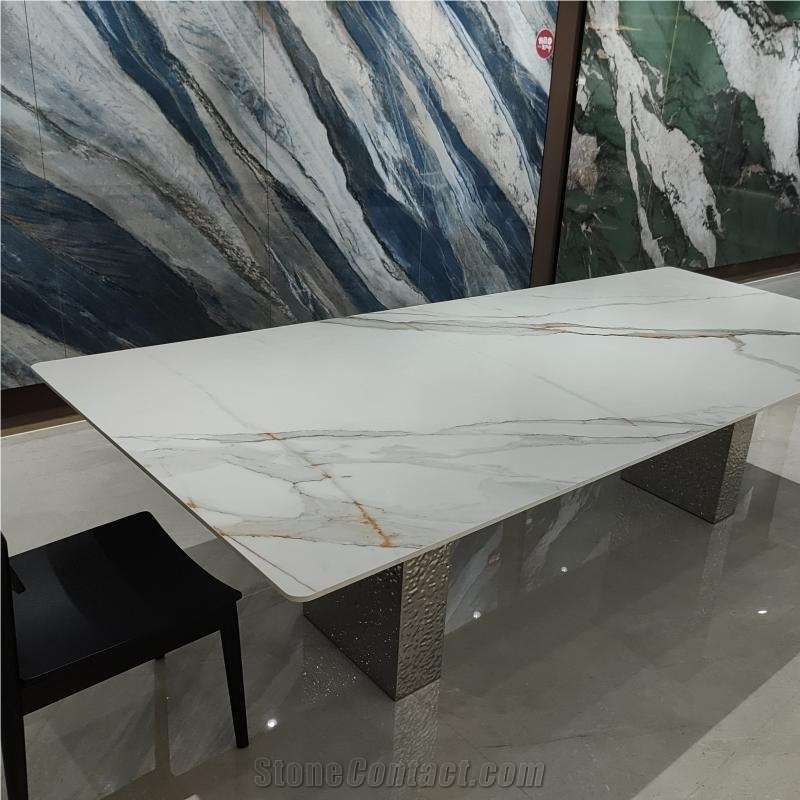 Artificial Sintered Stone Rectangular Cafe Tables