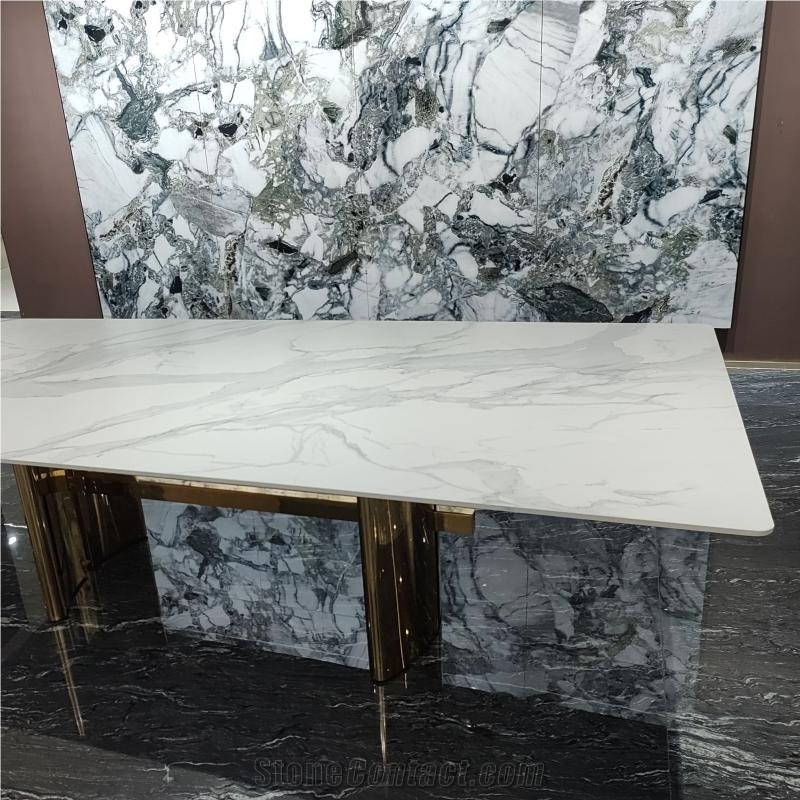 Artificial Sintered Stone Rectangular Cafe Tables