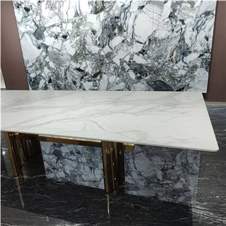 Artificial Sintered Stone Rectangular Cafe Tables