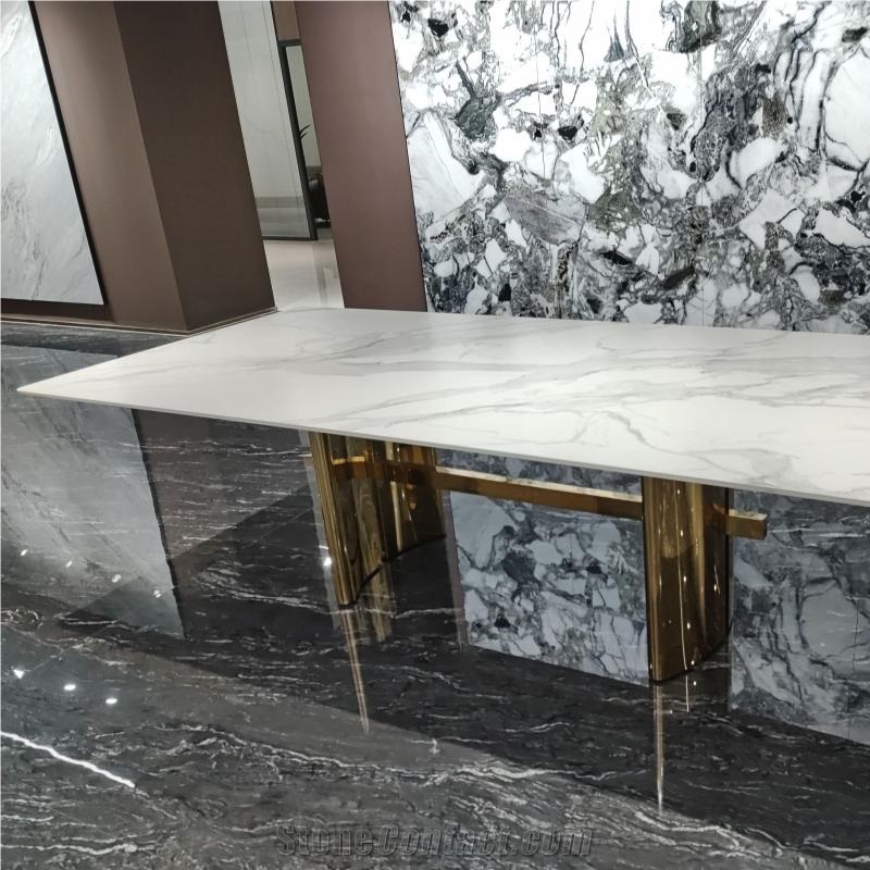 Artificial Sintered Stone Rectangular Cafe Tables