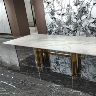 Artificial Sintered Stone Rectangular Cafe Tables