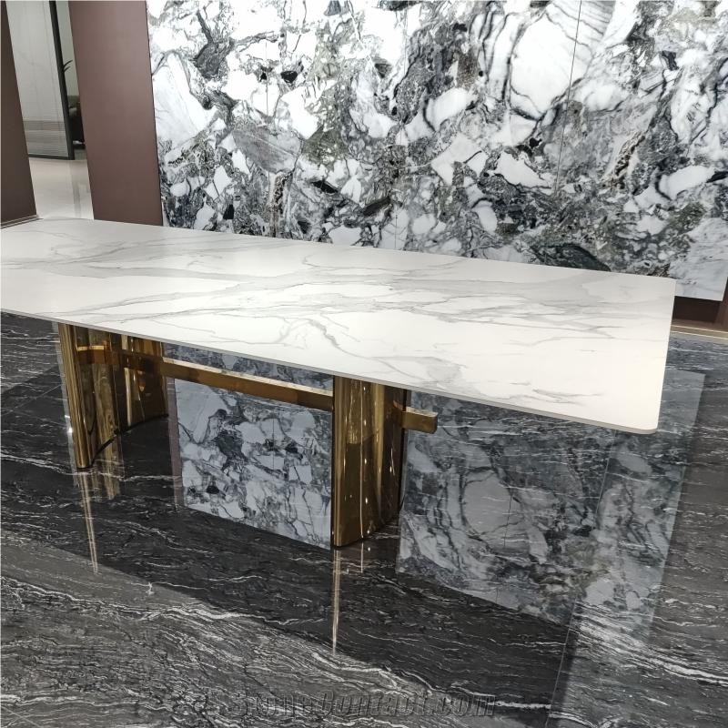 Artificial Sintered Stone Rectangular Cafe Tables