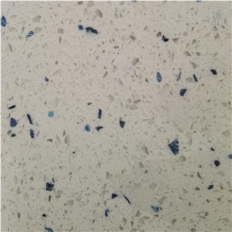 Blue Sea Artificial Half Quartz Slabs Tiles