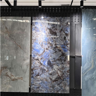 Blue Wall Floor Sintered Stone Slabs