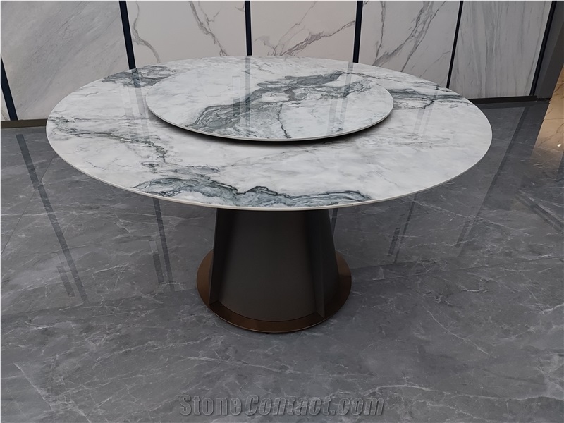 Custom Design Artificial Sintered Round Cafe Table