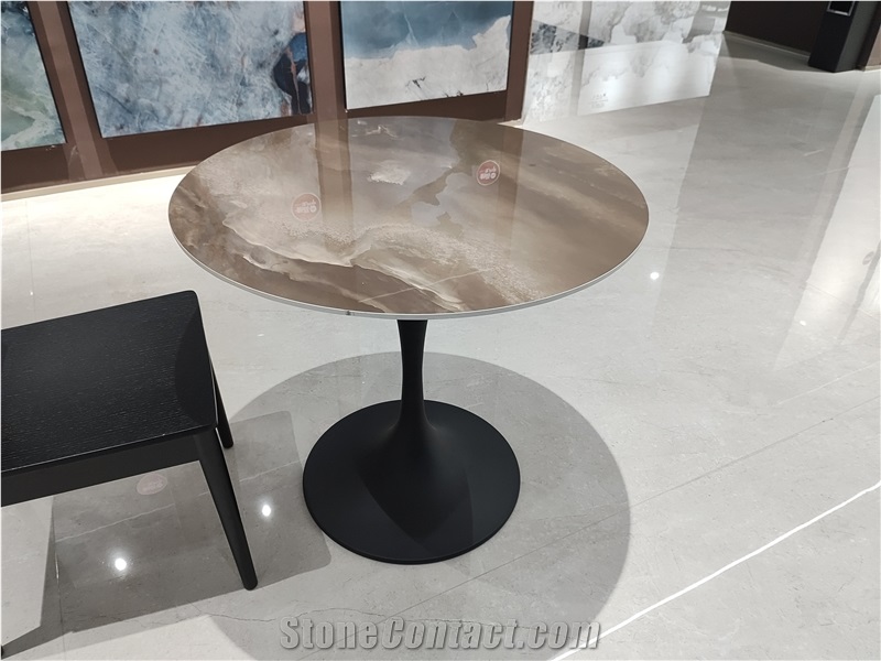Custom Design Artificial Sintered Round Cafe Table