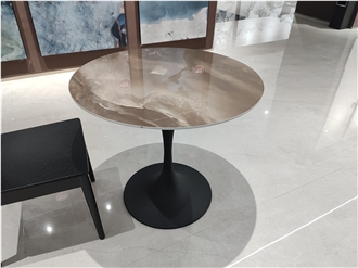 Custom Design Artificial Sintered Round Cafe Table