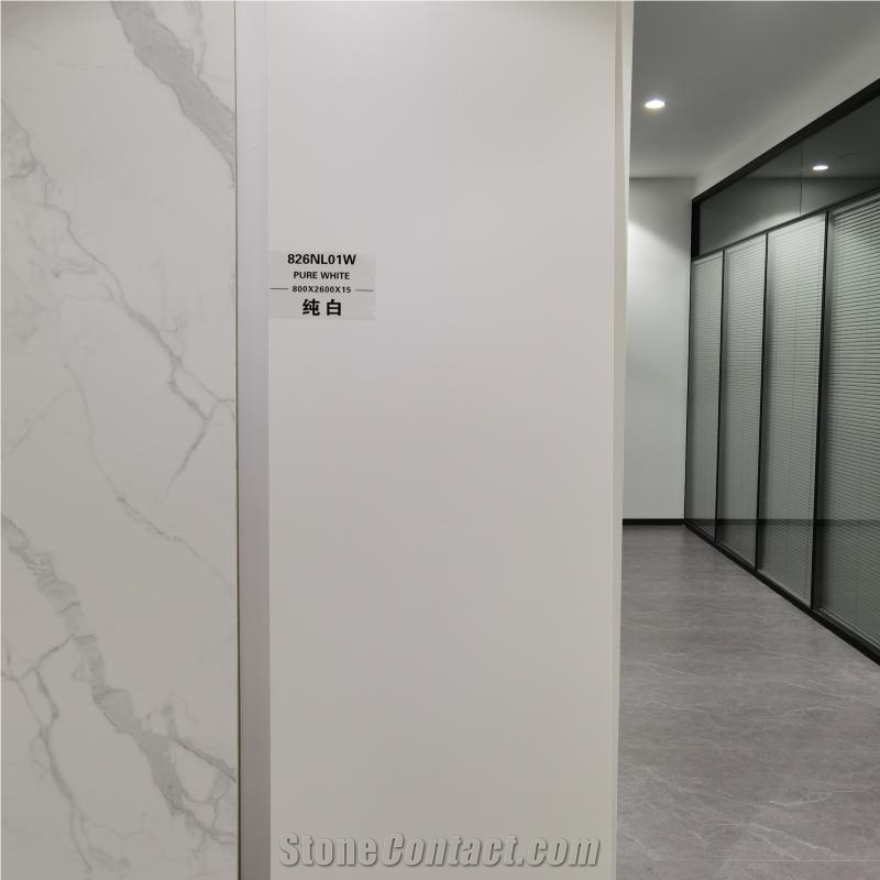 Home White Waterproof Sintered Stone Slabs