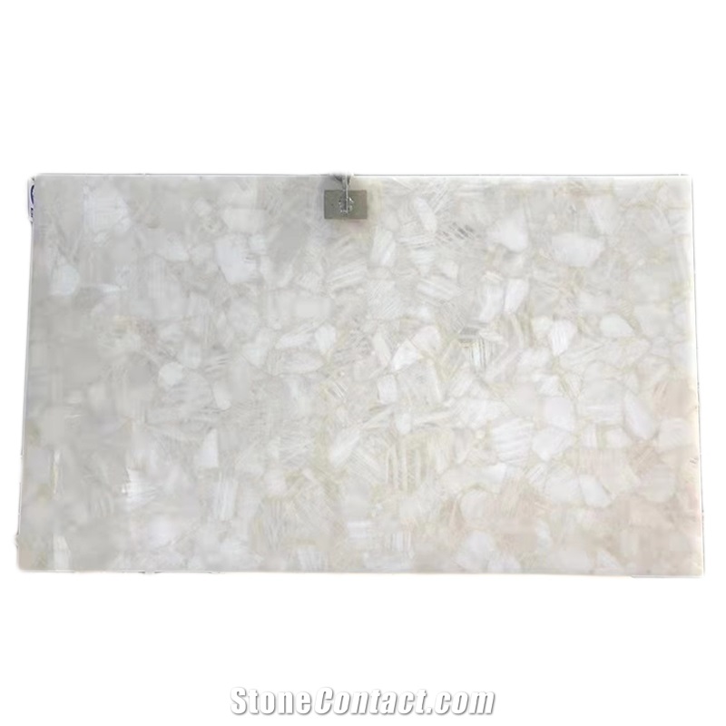 Luxury White Semiprecious Stone Tiles