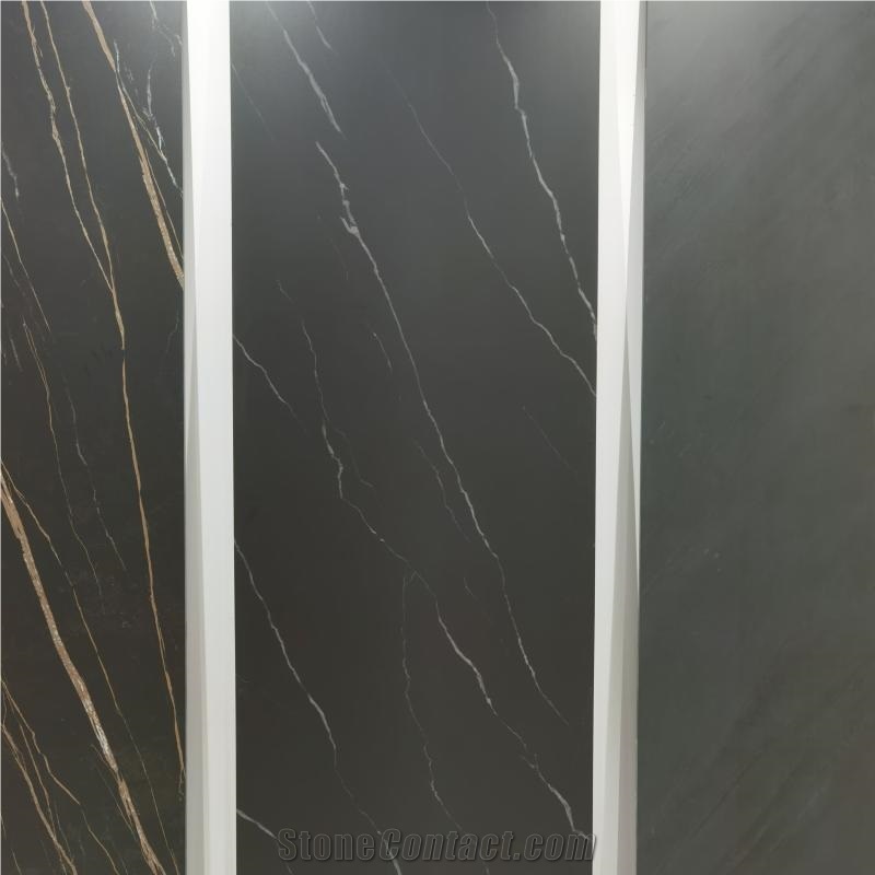 Matt Black Artificial  Sintered Stone Slabs