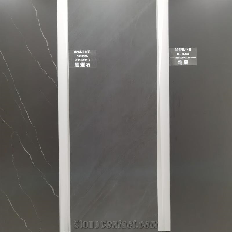 Matt Black Artificial  Sintered Stone Slabs