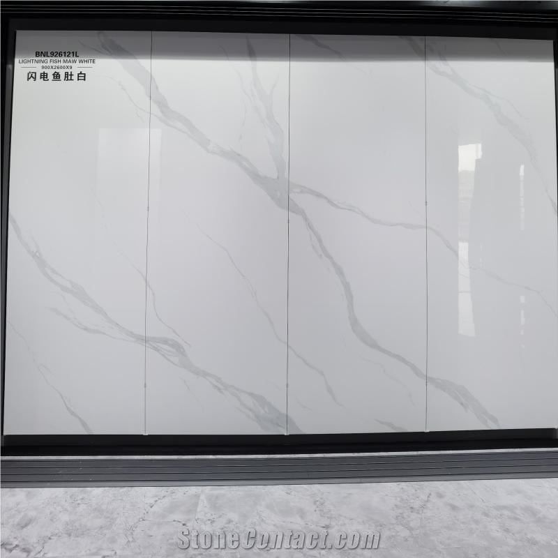 New White Wall Floor Sintered Stone Slabs