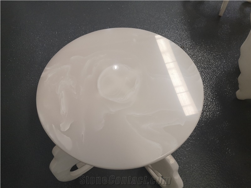 OEM Artificial Onyx Crystallized Stone Side Table