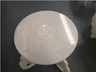 OEM Artificial Onyx Crystallized Stone Side Table