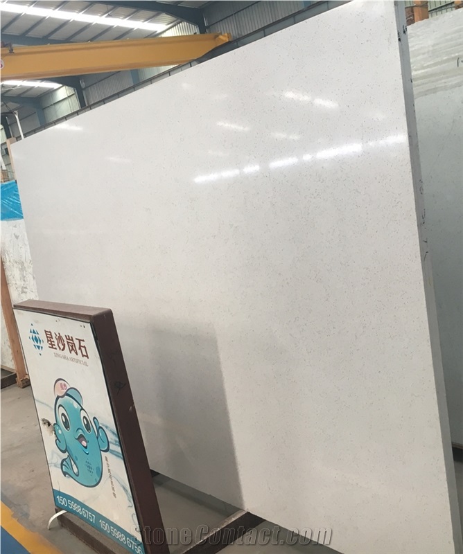 Wall Floor Pure White Artificial Quartz Slabs
