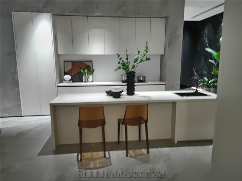White Artificial Stone Kitchen Countertops