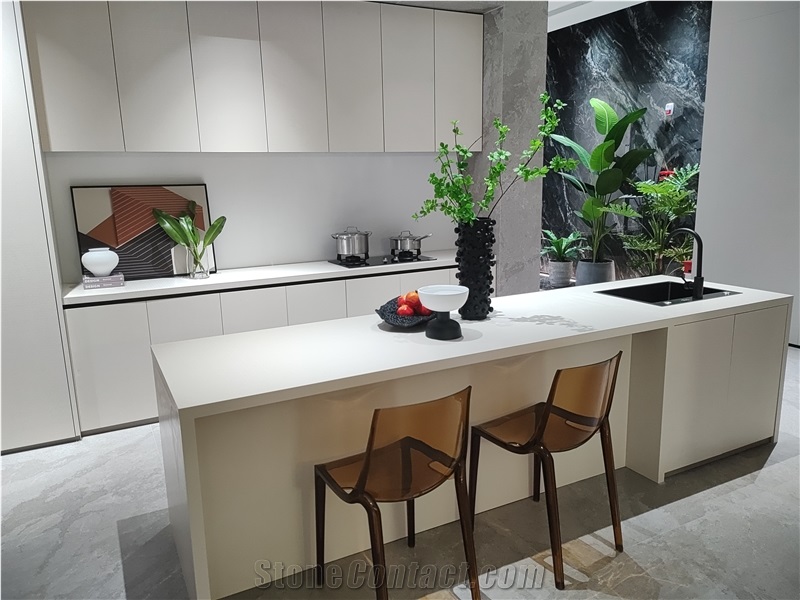 White Artificial Stone Kitchen Countertops