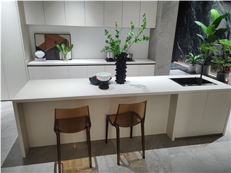 White Artificial Stone Kitchen Countertops