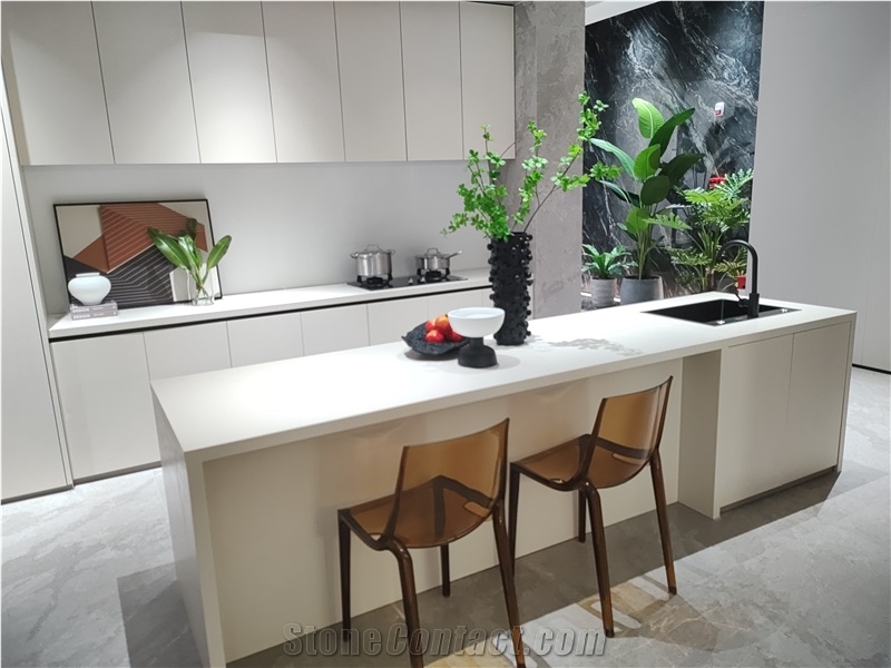 White Artificial Stone Kitchen Countertops