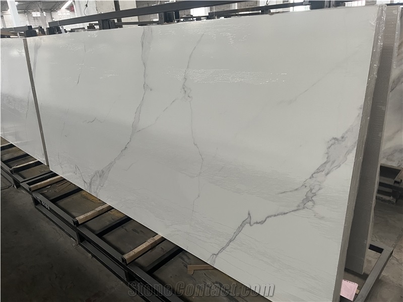White Polished Sintered Stone Slabs