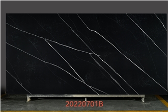 Black Quartz Slabs Nero Marquina