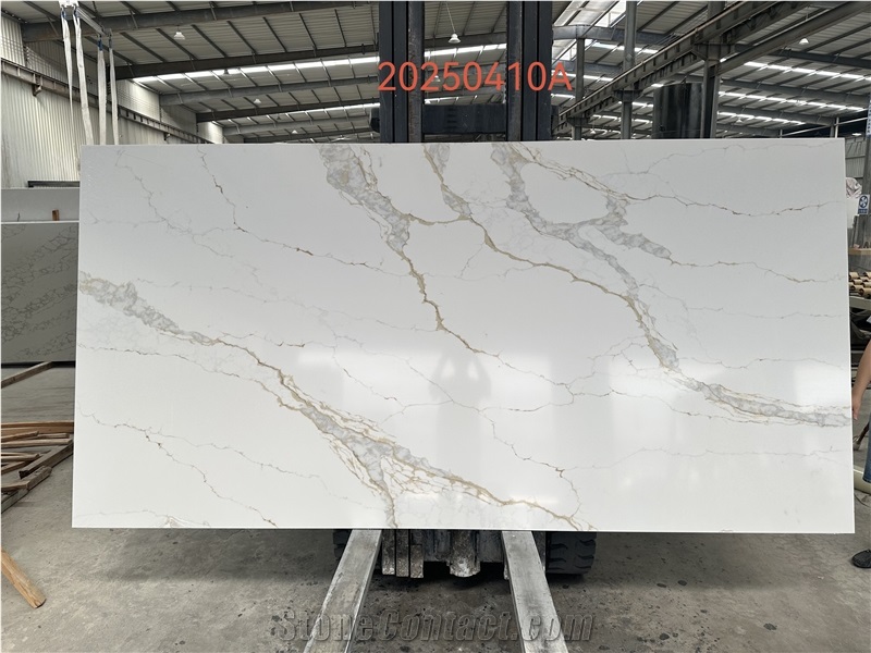Calacatta Gold Quartz Slabs Jumbo Size