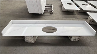 Calacatta Quartz Bathroom  Prefab Vanity Tops
