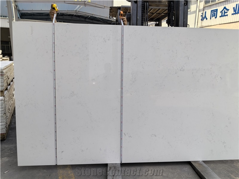 Cararra White Quartz Artificial Stone Slabs