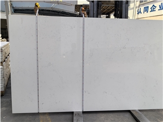 Cararra White Quartz Artificial Stone Slabs
