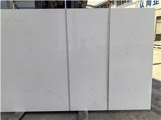 Cararra White Quartz Artificial Stone Slabs