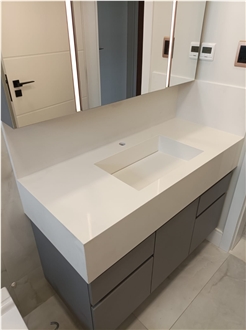 Microwhite Agglomeration Artificial Quartz Stone Slabs