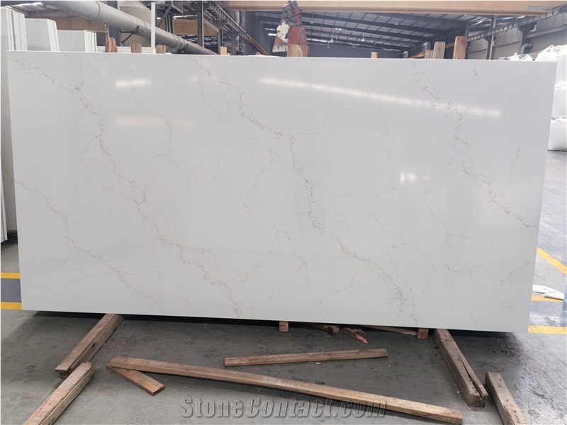 Mysterious Gold Quartz Artificial Stone Slabs