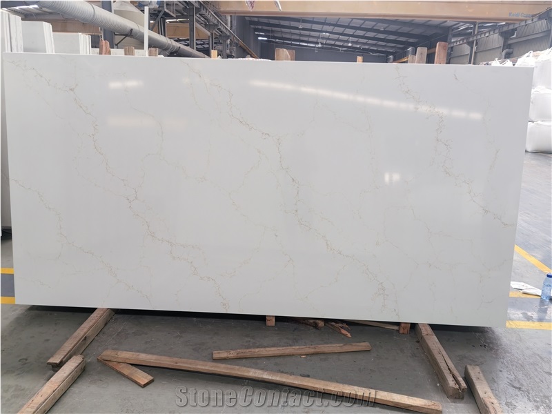 Mysterious Gold Quartz Artificial Stone Slabs