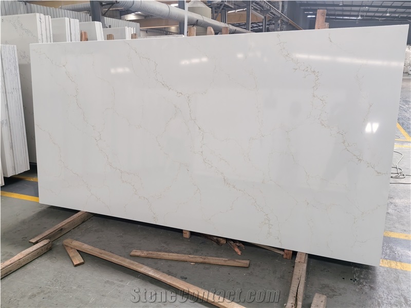 Mysterious Gold Quartz Artificial Stone Slabs