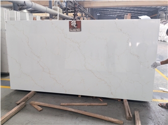 Mysterious Gold Quartz Artificial Stone Slabs