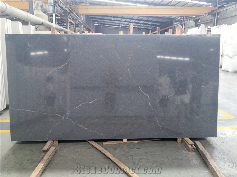 Premium Parisien Bleu Quartz  Engineered Stone Slabs