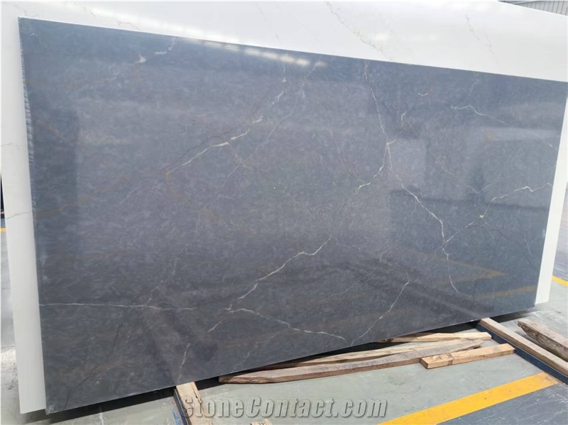 Premium Parisien Bleu Quartz  Engineered Stone Slabs