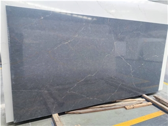 Premium Parisien Bleu Quartz  Engineered Stone Slabs