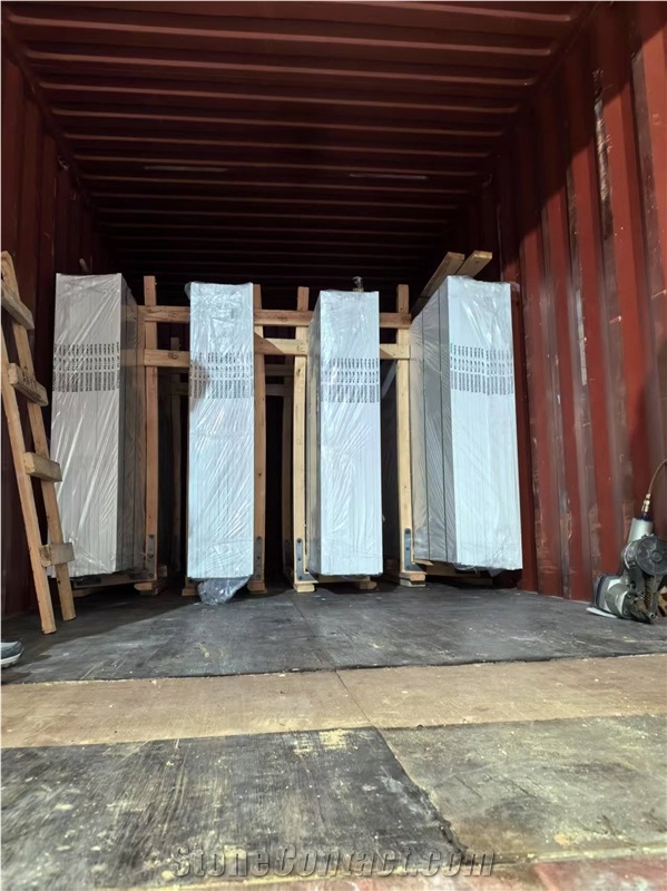 R8002 Printed White Quartz Slabs
