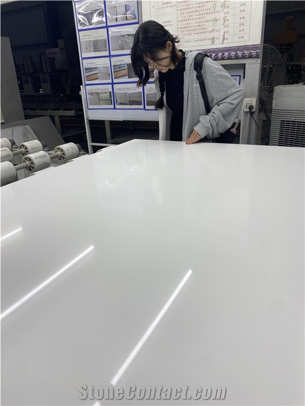 SD Super/Pure White Quartz Slabs Basic Color
