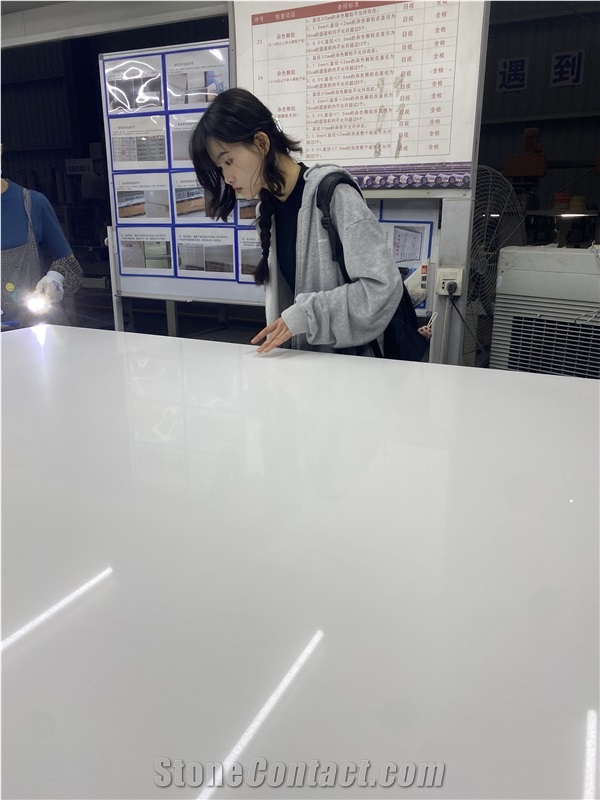 SD Super/Pure White Quartz Slabs Basic Color