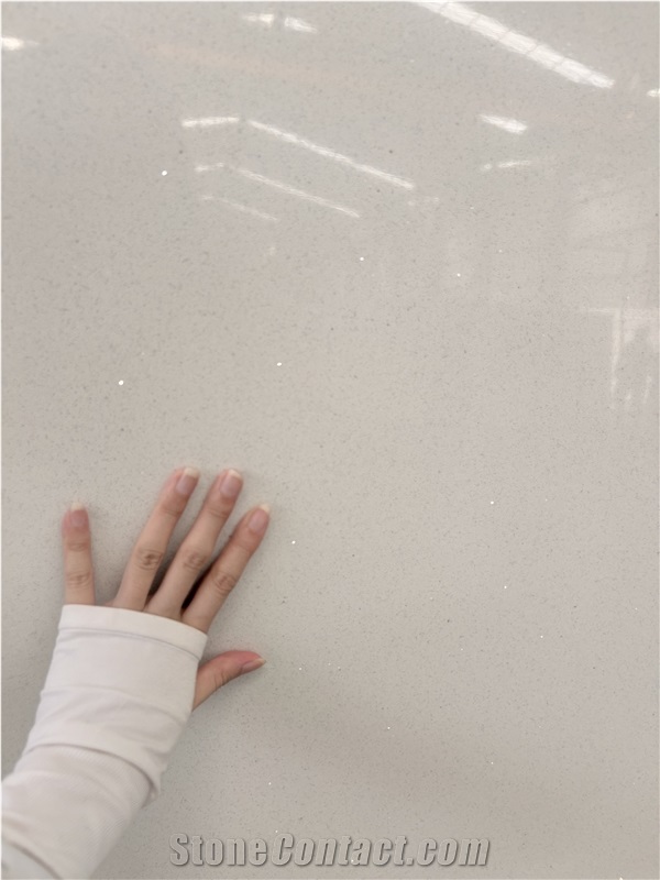 White Spark Stellar Quartz Slabs