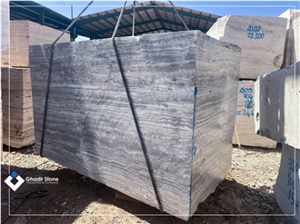 Iran Silver Travertine Blocks